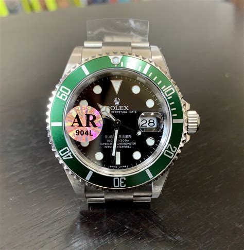 arf rolex clone|ARF 16610 LV Submariner 904L Kermit photo review .